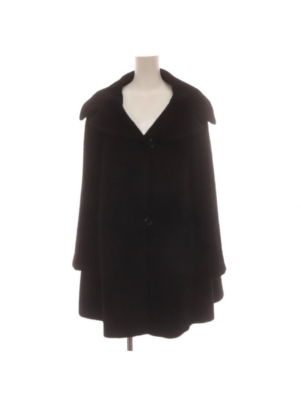 Max Mara Wool Coat Alpaca Blend Black 42